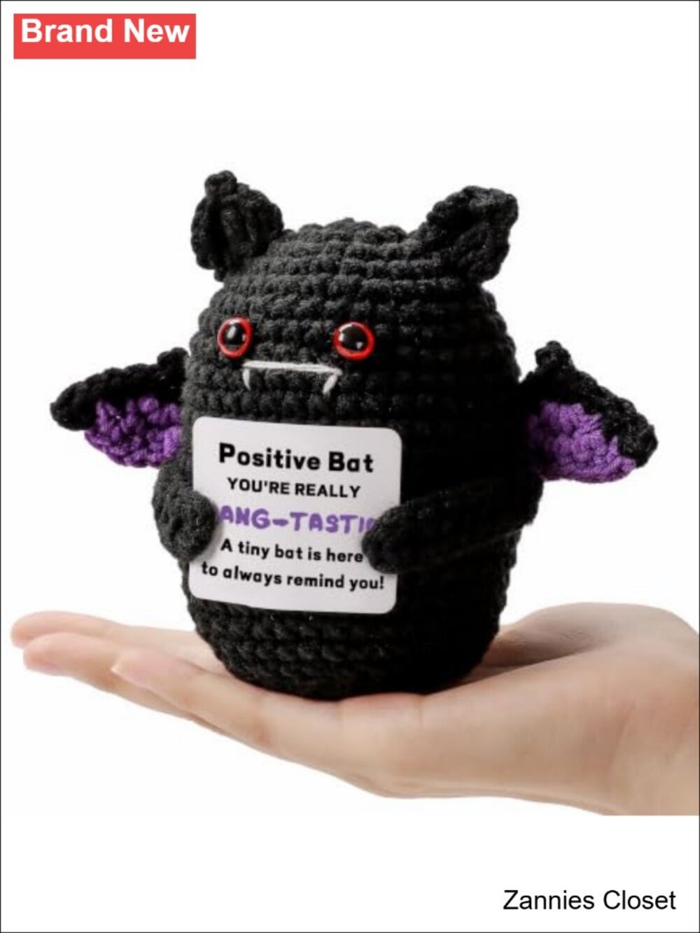 👻 Crochet Bat Plush Halloween Boo Basket Stuffer Handmade Ornament Gift